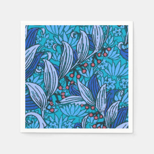 Blue Floral Antique Boho Moderne Serviette
