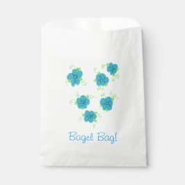 Blue Floral Bagel Bag Geschenktütchen
