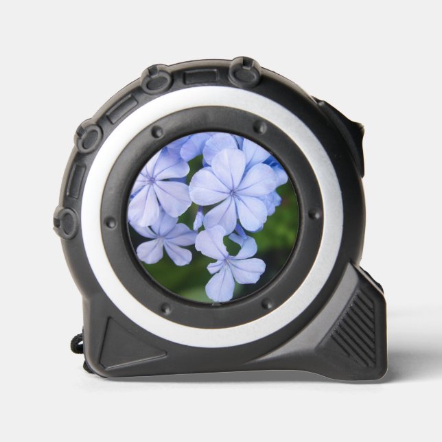 Blue Floral Bokeh Maßband (Vorderseite)