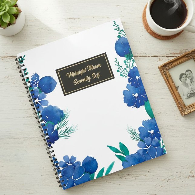  Blue Floral Botanical Notebook (Créateur téléchargé)