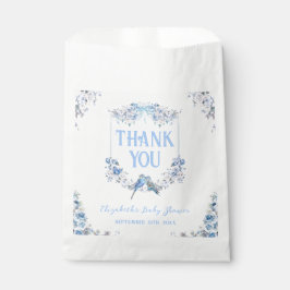 Blue Floral Bow Wappen Es ist eine Baby-Dusche Geschenktütchen