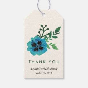 Blue Floral Brautparty Vielen Dank für Ihr Interes Geschenkanhänger