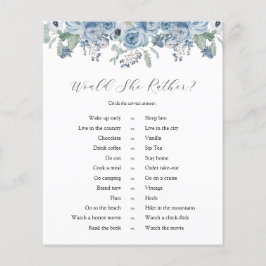 Blue Floral Bridal würde sie eher spielen