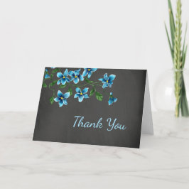 Blue Floral Danke Card