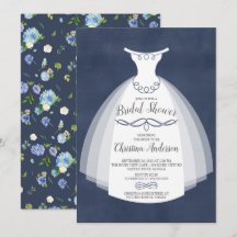 Blue Floral Elegance Braun Gown Brautparty