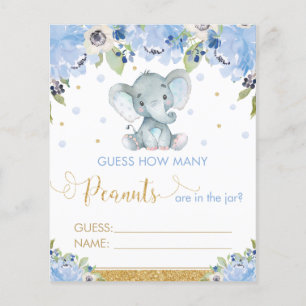 Blue Floral Elephant schätzt wie viele Erdnüsse sp