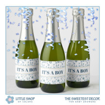 Blue Floral Es ist eine Baby-Dusche