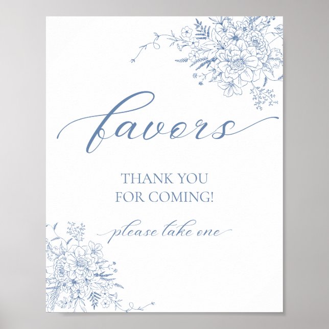 Blue Floral Fevor Poster (Vorne)