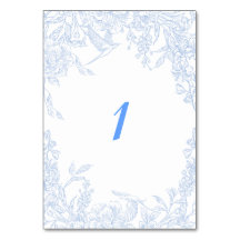 Blue Floral Gerahmt Wedding