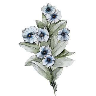 Blue Floral Guest Tower Handtuch