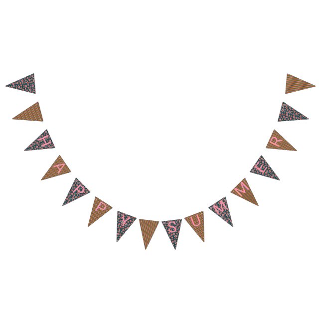 Blue Floral Happy Summer Banner (Alle)