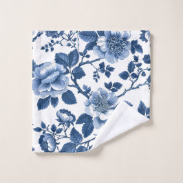 Blue Floral Hütte Garden Badhandtuch Set