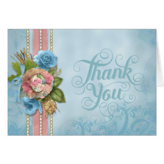 Blue Floral Jeden Anlaß Card