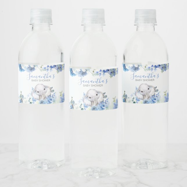 Blue Floral Little Peanut Baby Dusche (Flaschen)