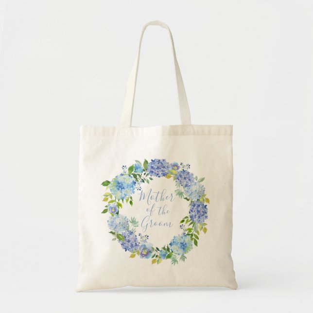 Blue Floral Mère de la chambre Sac fourre-tout Cad (Devant)