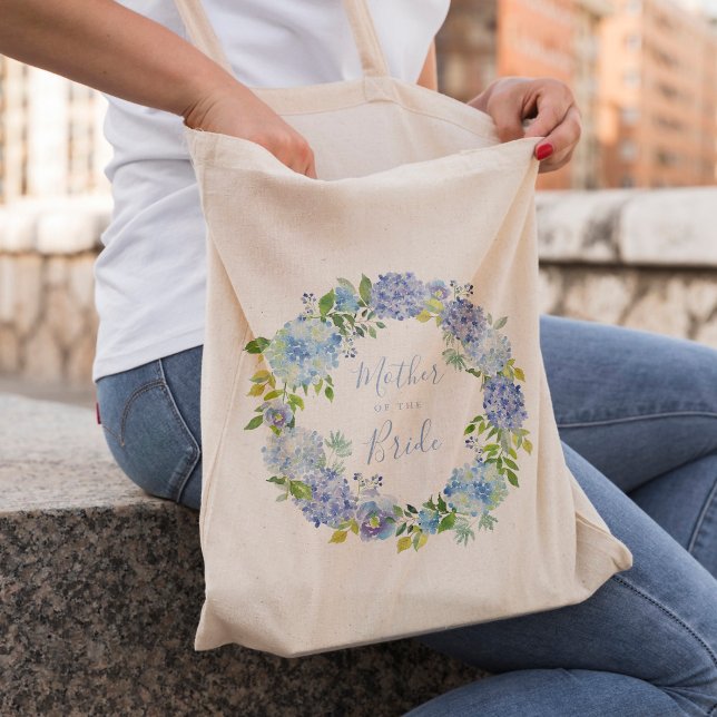 Blue Floral Mère de la mariée Sac fourre-tout cade (Créateur téléchargé)