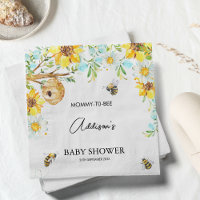 Blue Floral Mommy zu bestellen Baby Dusche Papier