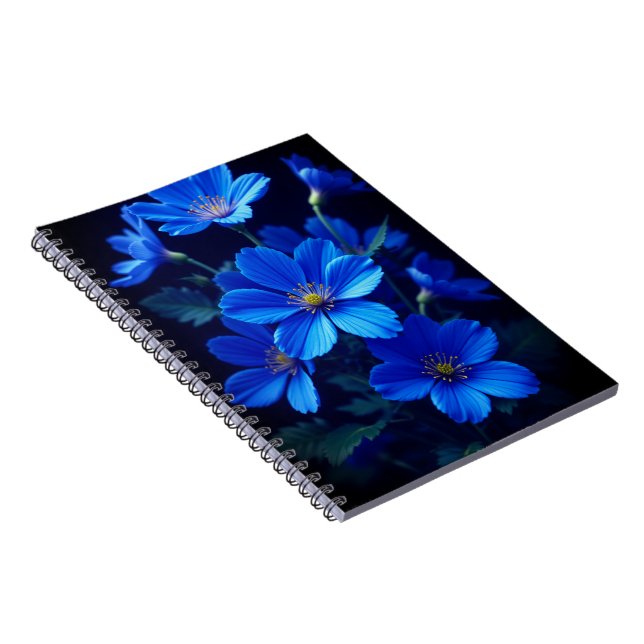 Blue Floral Notebook - Beauty for Your Ideas Notizblock (Rechte Seite)