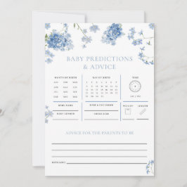 Blue Floral Predicdicdicvice Baby Shower Game