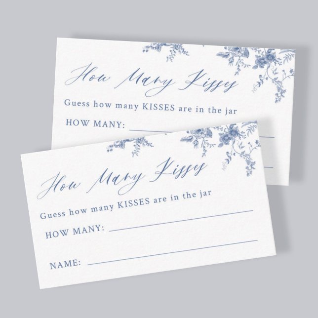 Blue Floral rät wie viele Spielkarten Begleitkarte (Von Creator hochgeladen)