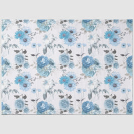 Blue Floral Series Design 5 Seidenpapier