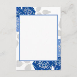 Blue Floral Stilvolle Rose Chic Simple Wedding Begleitkarte