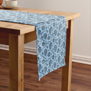 Blue Floral Table Runner Mittelgroßer Tischläufer