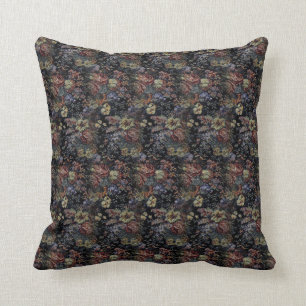 Blue Floral Tapestry Kissen