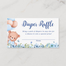Blue Floral Teddy Bear Baby Dusche Windelwanne Win