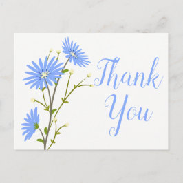 Blue Floral Vielen Dank Daisy Blume Wedding Daisie Postkarte