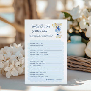 Blue Floral Was hat das Groom Bridal Spiel gemacht