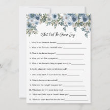 Blue Floral Was hat der Grauer gesagt Spielkarte?
