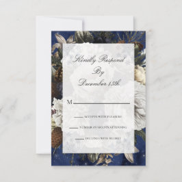 Blue Floral Watercolor Weihnachten UAWG Einladung