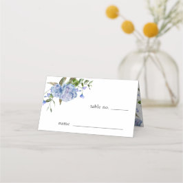Blue Floral Wedding Tischnummer Platzkarte