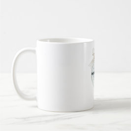 Blue Floral White Bow Weihnachtsschmuck Kaffeetasse