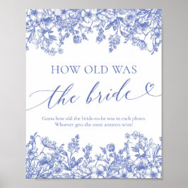 Blue Floral Wie alt war das Spiel mit der Brautdus Poster
