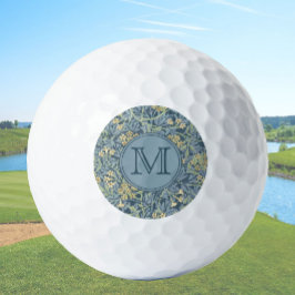 Blue Floral William Morris Custom ErstDamen Golfball