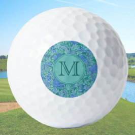 Blue Floral William Morris Custom ErstDamen Golfball