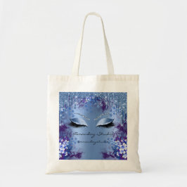 Blue Florals Eyes Glitzer Tropfens Wedding Bridal Tragetasche