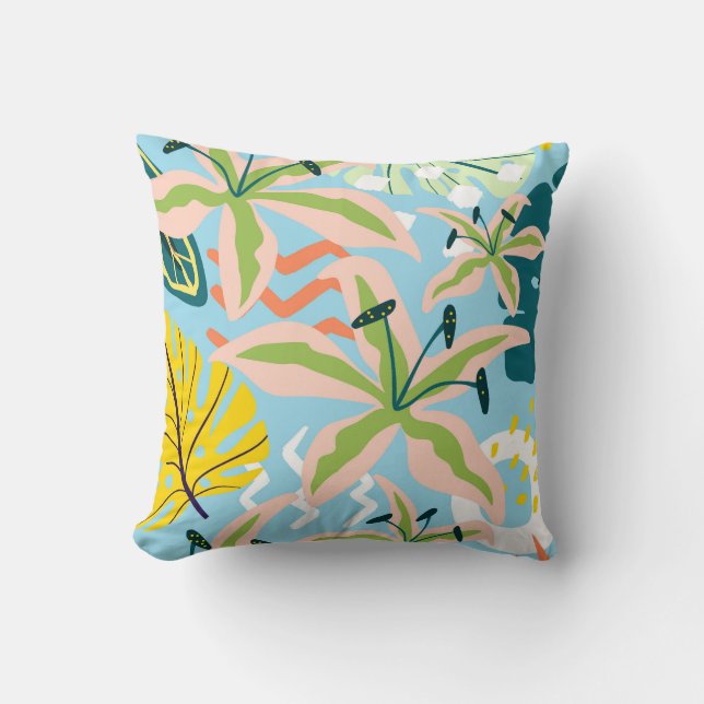 Blue Florals Kissen (Vorderseite)