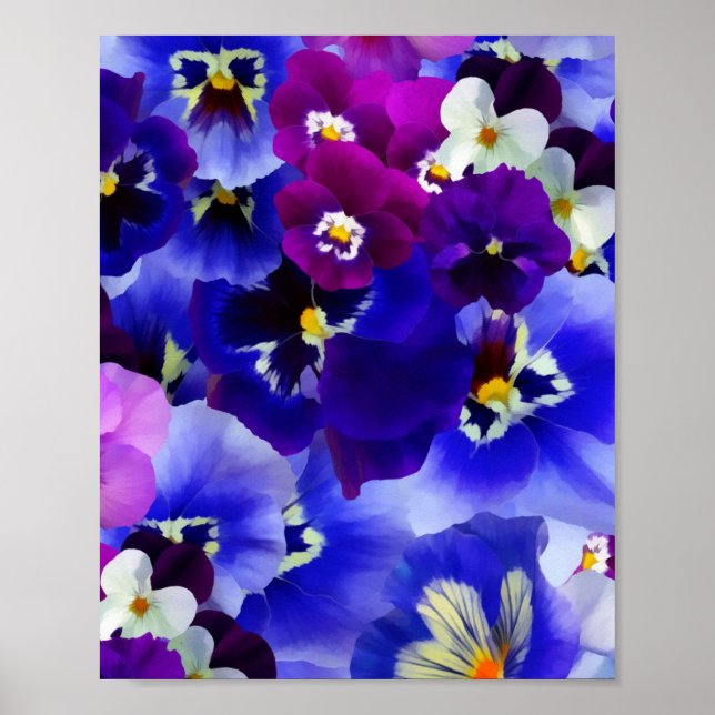 Blue Flower Arrangement Poster (Vorne)