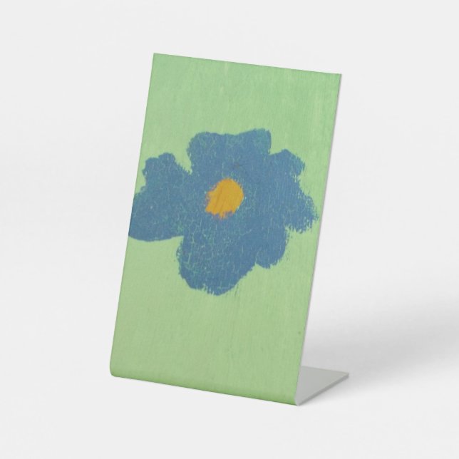 Blue Flower Painting Sockelschild (Vorderseite)