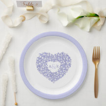Blue flower wedding tulips heart bouquet monogram