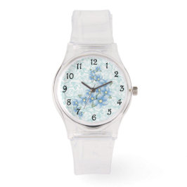 Blue Flowers Armbanduhr
