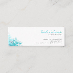 Blue flowers artistic elegant feminine Zen card Mini Visitenkarte