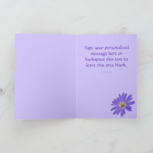 Blue Flowers Card Daisy Grußkarte Leere Karte