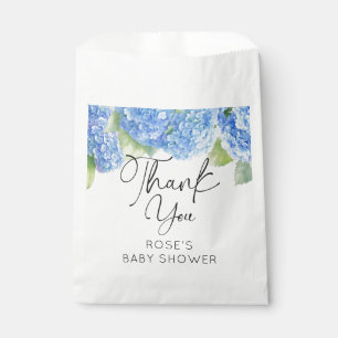 Blue Flowers Hydrangea Baby Dusche Geschenktütchen