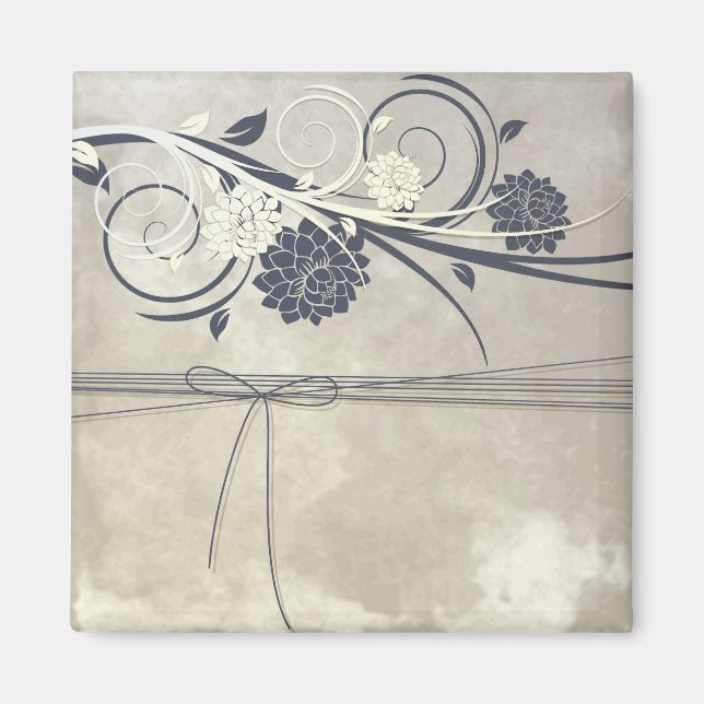 Blue Flowers Magnet (Vorne)