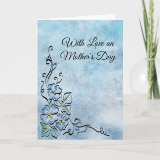 Blue Flowers Mother's Day Card Karte