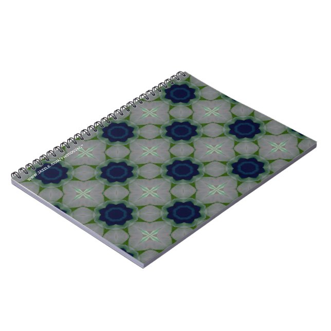 Blue Flowers Notebook Notizblock (Linke Seite)